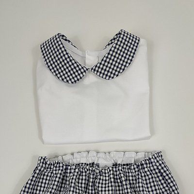 Camisa o blusa cuello bebé modelo María