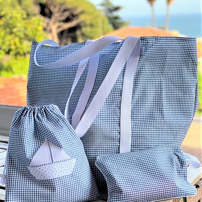 Conjunto playa resinado modelo Vichy AQUA