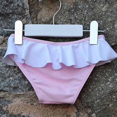 Culetín niña rosa volante blanco