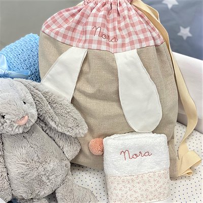 Mochila ligera de tela con orejitas