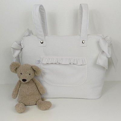 Bolsa panera de bodoques bordados para colgar de tu cochecito